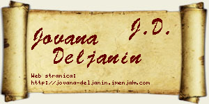 Jovana Deljanin vizit kartica